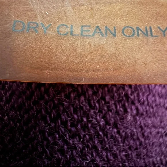 Calvin Klein Plum Wool Blend Sweater PL Petite Large Knit Cozy Fall Winter - Picture 6 of 7